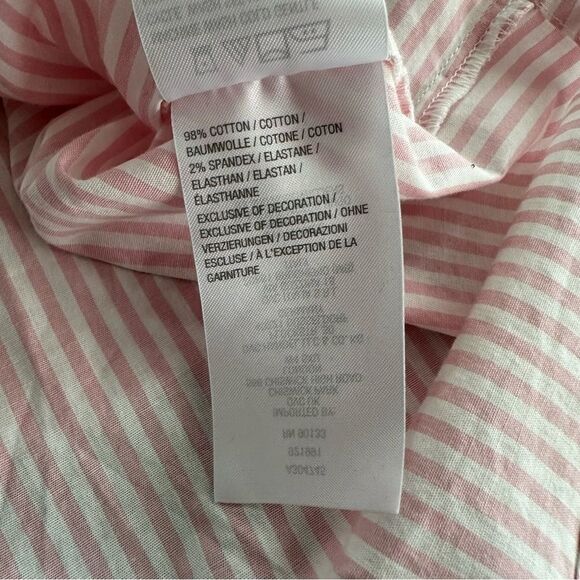 Linea by Louis Dell'Olio Pink Stripe Colorful Embroidered Flowers Blouse Size XL - Picture 5 of 6